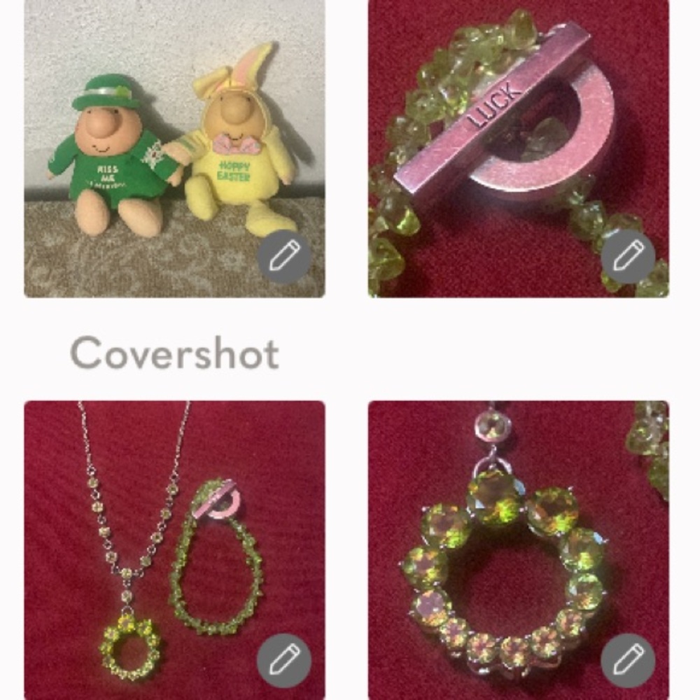 2 ZIGGY’s Dolls+925🍀luck bracelet 7.5”peridot💚drop necklace 16/18”